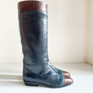Bally Blue and Brown color block Winter Boots size 7
